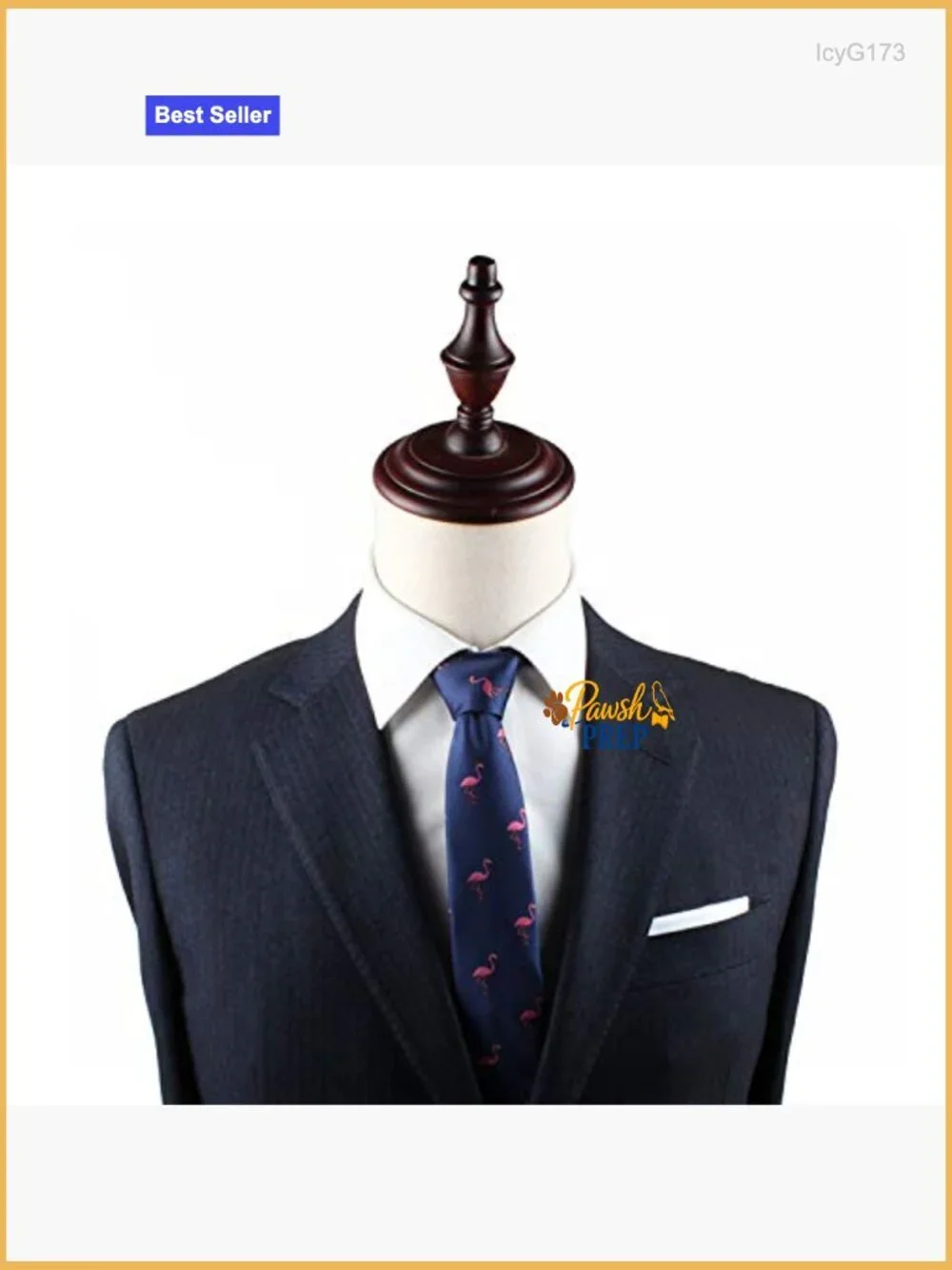 Skinny Microfiber Necktie with Bird Pattern for Weddings and Work